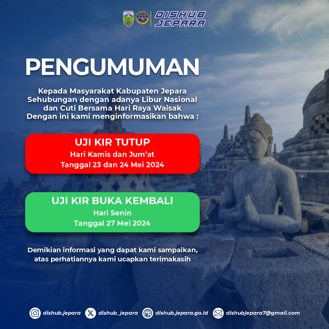Pengumuman Uji Kendaraan Bermotor