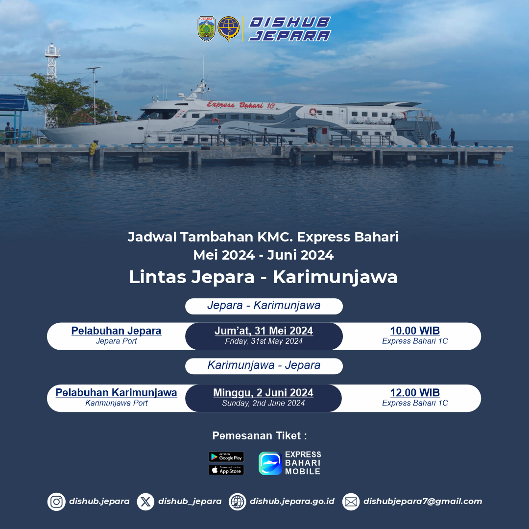 Jadwal Tambahan KMC. Express Bahari