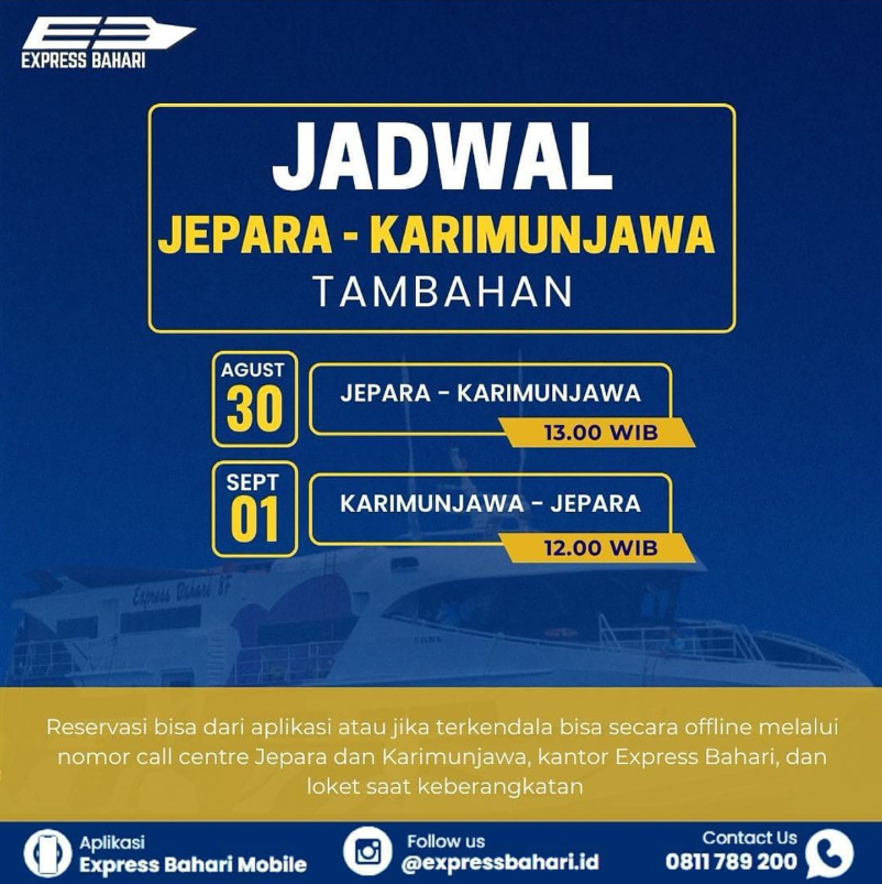 UPDATE JADWAL TAMBAHAN KMC. EXPRESS BAHARI