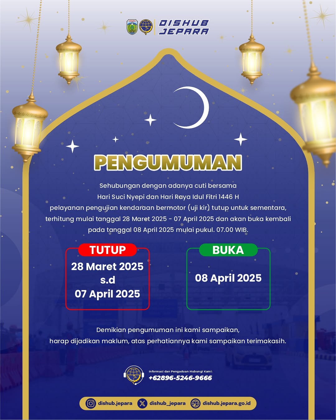 Pengumuman Hari Libur Nasional dan Cuti Bersama Hari Suci Nyepi dan Hari Raya Idul Fitri 1446 H